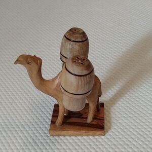 Wooden Camel Salt and Pepper Shakers